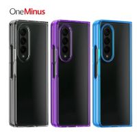 Foldable Shockproof Z Fold 3 Case For Samsung Galaxy Z Fold3 5G Cover Translucent Slim Silicone Frame Hard Back Skin Funda Coque