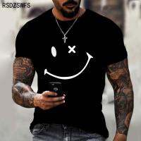 2021 Design Simple Smiling Face Funny And Humorous Design Mens And Womens T-Shirt Spoof Men Clothing Tops Tees Size XXS-5XL