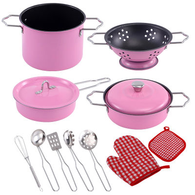 Mini Kitchen Cooking Utensils Steaming Set Play Cooking Games Kitchenware Cognition Learn Childrens Play House Toys