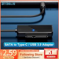 Byinon SATA to USB 3.0 Adapter Up To 6 Gbps USB A/C to SATA Cable for 2.5 SATA III HDD SSD External Hard Drive Reader adaptador