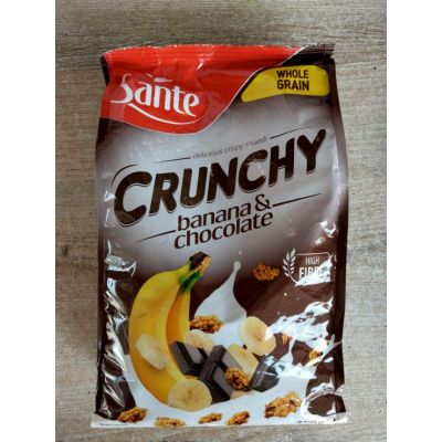 🍀For you🍀 Sante Banana Crunchy  ธัญพืช อบ กรอบ ผสม กล้วยอบแห้ง และ ช็อคโกแลต ซานเต้ 350กรัม