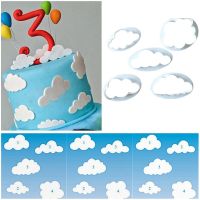 5PCS/Set Cloud Shape Cookie Cutter Custom Made 3D Printed Fondant Plastic Cookie Cutter Biscuit Mold for Cake Decorating Tools