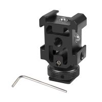 Triple Hot Shoe Mount Adapter Bracket Stand Holder for DSLR Camera for LED Video Microphone Flash Light