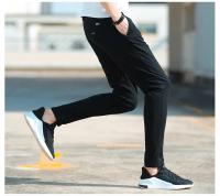 กางเกงขายาว ขาปล่อย กางเกงSlim-Fit แฟชั่นเกาหลี เอวยืด ชาย/หญิง Jogger Pants ผ้าcotton รุ่น EL (สีดำ)