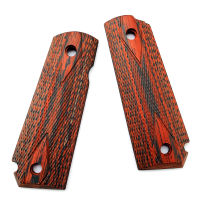 2ชิ้น1911 Grips Natural Red Wood Handle Grips Patch Custom Grips CNC Handle Grips