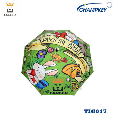 Champkey ร่มกอล์ฟ แบบหนา 2 ชั้น ลายกระต่ายเอ็กซี๊ดสีเขียว (UME007) Rabbit Exceed Golf Umbrella New Collection