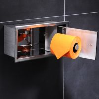 304 stainless steel concealed paper holder wall mounted paper holder hotel toilet paper towel box paper towel holder toilet Toilet Roll Holders