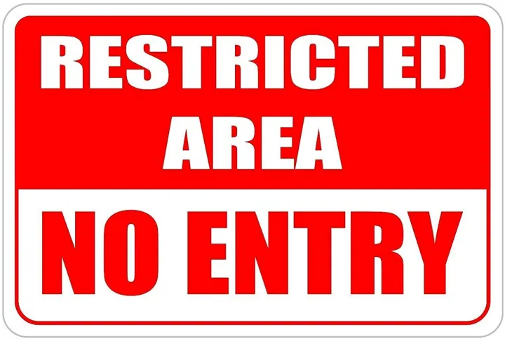 Restricted Area No Entry Tin Sign Metal Plaque | Lazada PH