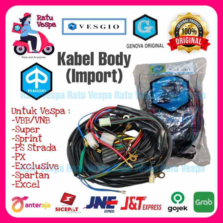 Kabel Body Vespa Super Sprint Pxexclusive Excel Original Vesgio