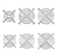 ฝาครอบ Kisi-Kisi Besi โลหะสำหรับป้องกันการไหลตามแนวแกน4cm5cm6cm8cm9cm1 Kisi-Kisi Besi พัดลมทำความเย็น2ซม.