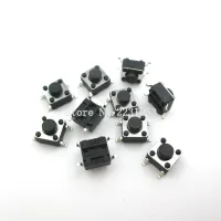 【HOT SALE】 AUGIENB mall 100ชิ้น/ล็อตปุ่ม SMD 6X6X4.3Mm 6*6*4.3Mm หัวพลาสติก Tact Switch Push Bottun Switch 4 Pin Switch