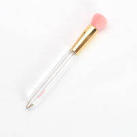 Transparent Handle Unique Soft Hair Faced Dome Head Diamond Light Highlighting Makeup Brush