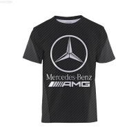 2023 NEW Casual Short Sleeved T-shirt with Mercedes Benz Logo, Mens Fashion 2023 fashion