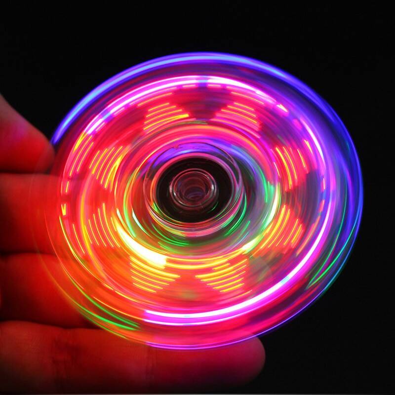 Budget Spinner Glow Dalam Gelap Main Anti Tekanan Led Tri Spinner Ausme Bercahaya Spinners Kinetik Gyroscope untuk Kanak Kanak