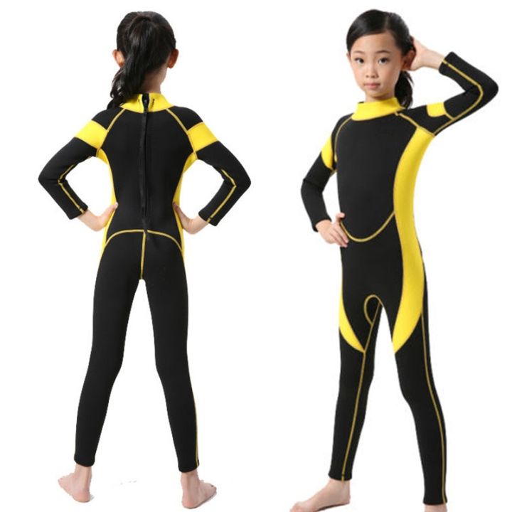 ชุดดำน้ำแขนยาวนีโอพรีนสำหรับชุดเว็ทสูทดำน้ำชุดเด็กผู้ชายเด็กผู้หญิงชุดชุดว่ายน้ำเซิร์ฟชุดดำน้ำ292553-2023สุดฮ็อต