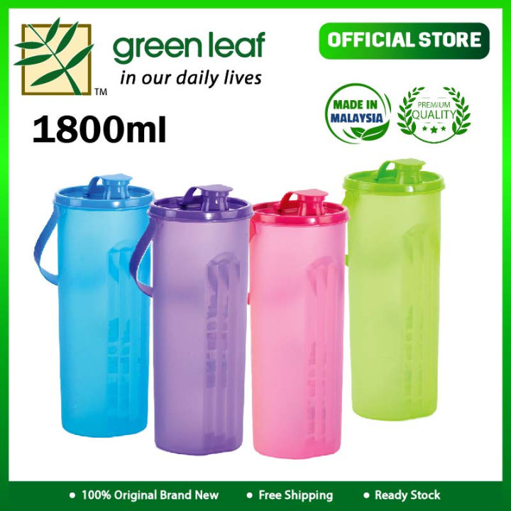 Green Leaf Drinking Bottle With Handel 1800ml 