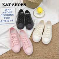 K&amp;T SHOESรองเท้าผู้หญิง รองเท้าส้นแบนสีชมพู รองเท้าส้นแบนที่สะดวกสบายและทนทาน 36-40 สไตล์ยอดนิยมระดับโลก สินค้าแนะนำ