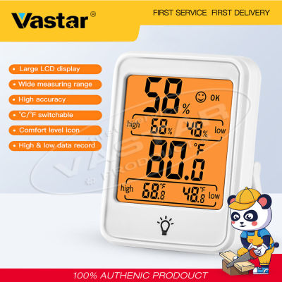 Vastar ดิจิตอลในร่ม Thermomet และอุณหภูมิจอแสดงผลที่มีหน้าจอแอลซีดีขนาดใหญ่สำหรับบ้านห้องนอนเรือนกระจก