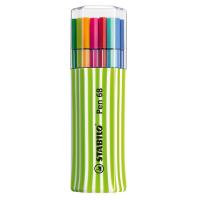 STABILO Pen 68 ปากกา ปากกาสีหมึกน้ำ Fibre-Tip Pen Single-Pack Apple Green Set 15 สี