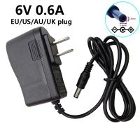 6 V 600mA 0.6A AC 100V-240V อะแดปเตอร์แปลงไฟ DC 6โวลต์6V0.6A อังกฤษสหรัฐสหภาพยุโรปปลั๊ก AU 5.5Mm X 2.1Mm 5.5X2.5Mm Transf