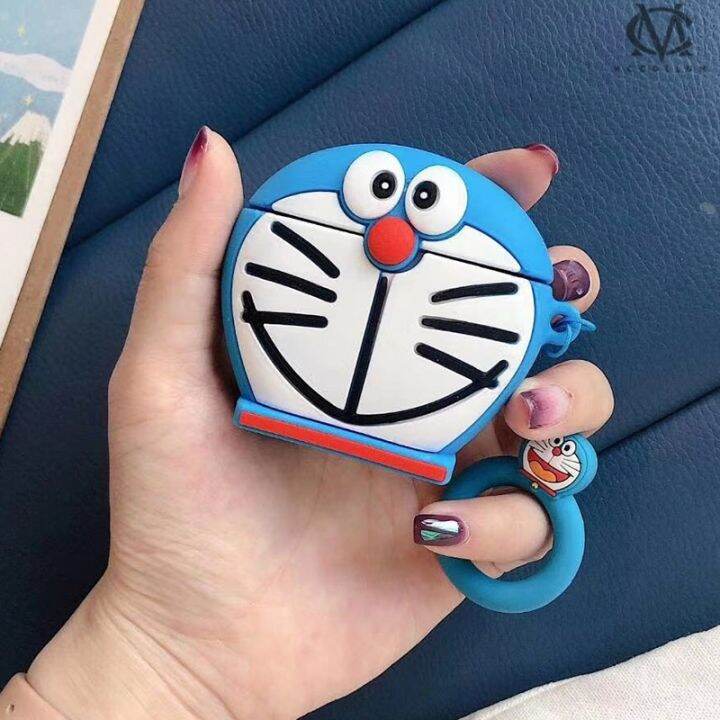 เคสซิลิโคน-แบบนิ่ม-ลายการ์ตูนโดเรม่อน-กันกระแทก-สําหรับ-airpods-1-2-3-gen