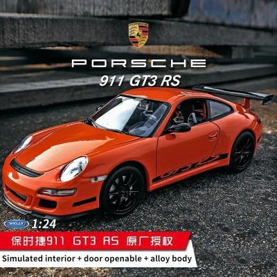 WELLY 1:24 Porsche 911 GT3 RS 997 Supercar Alloy Car Simulator Model Diecasts Toy Vehicles Boy Birthday Collect Toy Gifts B188