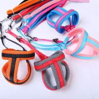 No Pull Dog Harness And Leash Set Solid Mesh Adjustable Collar Traction Rope For Outdoor Walking Training Accessories Suppli