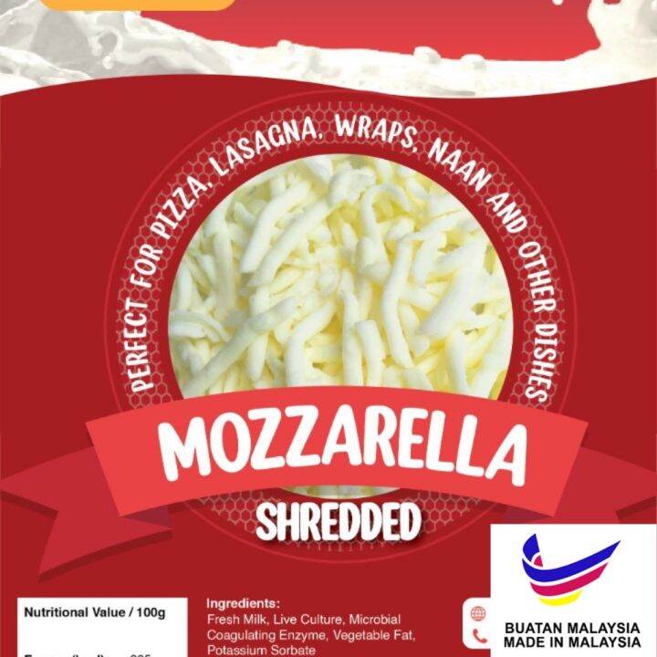 [Klang Valley Only] 1kg Fresh Premium Mozzarella Cheese Halal / Mozarella Cheese Block Shredded