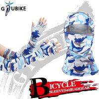 【CW】 GTUBIKE Protection Cycling Balaclava And Arm Sleeve Silk Half-finger Breathable Anti-UV Hiking Fishing