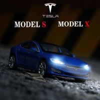 Free Shipping new 1:32 Alloy Car Tesla Model S MODEL3 Model X Metal Model Car Six-Door Sound And Light Pull Back Toy Car Gift Die-Cast Vehicles