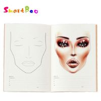 A4 Facechart Paper Makeup Notebook Professional Makeup Artist Practice Template Make Up Drawing Book, 30 Sheets Paper