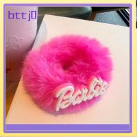 BTTJ0 ตุ๊กตาผ้าพลัฌ ตุ๊กตาบาร์บี้ scrunchie แฟชั่นสำหรับผู้หญิง สีทึบทึบ ยางรัดผม ของใหม่ หางม้าหางม้า เชือกรัดผม สำหรับผู้หญิง