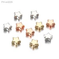 100/200pcs 6/9mm Star CCB Beads Gold Silver Color Loose Spacer Beads For Jewelry Making Findings DIY Accessories Supplies