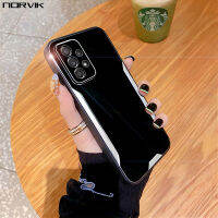 NORVIK เคสโทรศัพท์เงินเคลือบด้านเกราะแข็งเคสกันกระแทกโลหะบางพิเศษสำหรับ Samsung Galaxy,S23 S23 + S22 S22 A53 + A52S A52 A32 S21 S21 + บวก S20 FE Note 20 Ultra 4G 5G เคสเคสระบายความร้อนขั้นสูง n19-1