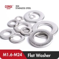 Flat Washers 304 Stainless Steel M1.6/M2/M2.5/M3/M4/M5/M6/M8/M10/M12 To M24 Big Metal Gasket Din9021 Washer for Screws Bolt