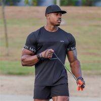 2022 new summer Shirt Men Short Sleeve quick-drying Gym T-Shirt Running Fitness Tops Streetwear Sport Tees men Clothing