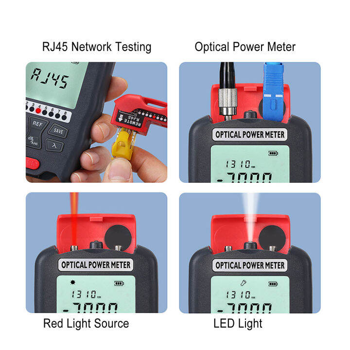 เครื่องวัดไฟฟ้าใยแก้วนำแสงไฟ-led-ใช้งานได้กว้างเครื่องทดสอบเครือข่ายเครื่องทดสอบใยแก้วนำแสงแหล่งให้แสงสีแดงคำนวณพลังงานสัมพัทธ์สำหรับการวัด