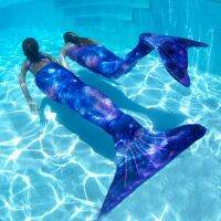 Fancy Kids Adults Mermaid Tails Swimwear For Summer Dress Girls Swimmable Bathing Suit Mermaid Tails Cosplay Costumes No Flipper