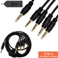 10pcs Headphone Mic Splitters Cable 3.5mm TRRS 4 Pole Male to 4 Male Jack Headset Splitter Adapter Cable for PC Mobile Phones Headphones Accessories