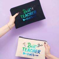 【เครื่องเขียนของเธอ】 Pouch Pensil กระเป๋าผ้าใบที่ดีที่สุดที่เคยมีมากระเป๋าแบ่งช่องกระเป๋าเครื่องสำอางของขวัญสำหรับครูสัปดาห์แห่งคำขอบคุณ