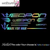 Wellsunny WEAPON Sticker Decal Vinyl สำหรับเฟรมจักรยานเสือภูเขาและเฟรมจักรยานเสือหมอบ