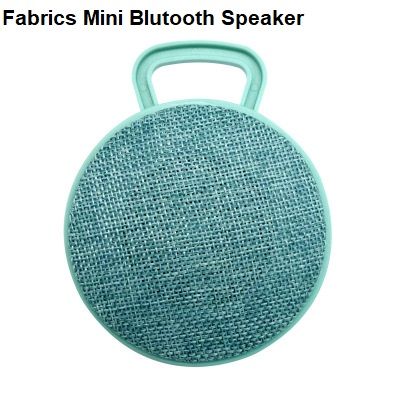 ลำโพงบลูทูธ Fabrics Mini Blutooth Speaker for Tablet pc and All Samrt Phones- สีฟ้าทะเล