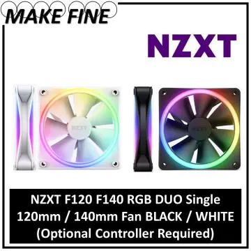 Buy the NZXT F120 RGB DUO White 120mm Dual Sided RGB FAN, Single pack, (  RF-D12SF-W1 ) online 
