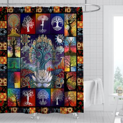 【CW】❣✤  Shower Curtain Psychedelic Leaves Fabric Polyester Accessories