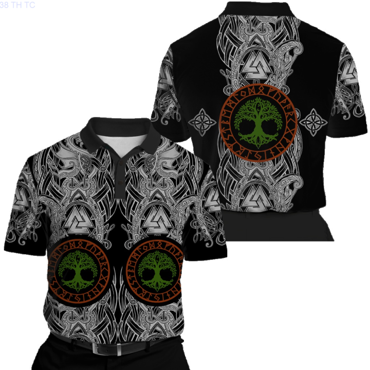 high-quality-new-casual-short-sleeved-polo-shirt-viking-symbol-3d-printing-summer-fashion-street-style-mens-2023