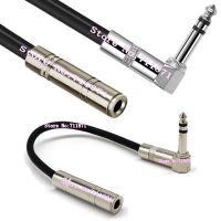 90 Degree Right Angle 1/4 TRS stereo 6.35 Male to Female Audio cable Line Right Angle Bend 6.35 Audio extension cable cord wire Cables