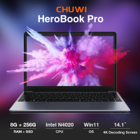 HeroBook Pro แล็ปท็อป CHUWI 14.1 [รับประกัน1ปี] 8G + 256G/Win11,ถอดรหัส4K,แบตเตอรี่ใช้งานได้นาน9ชั่วโมง,มัลติอินเตอร์เฟซ,บางและบาง,นักเรียน,ออฟฟิศธุรกิจ,ทำงาน,ความบันเทิง,ครอบครัว,สมุดบันทึกเร็วสุดๆ