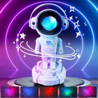 LED Astronaut Projector Lamp Star Galaxy Bedroom Atmosphere Light Bluetooth Speaker With Remote Control For Decoration Ornament Night Lights