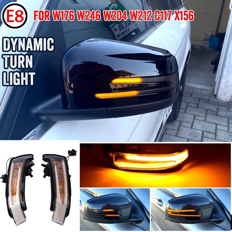 SODIAL Car Dynamic Turn Signal LED Rearview Side Mirror Light Indicator Light for Mercedes W221 W212 W204 W176 W246 X156 