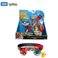 AuthenticVersion Of The Elf Pokemon Belt Ball Kawaii Toys Collection Pikachu Bulbasaur Eevee Kid Gifts Pokeball Figures